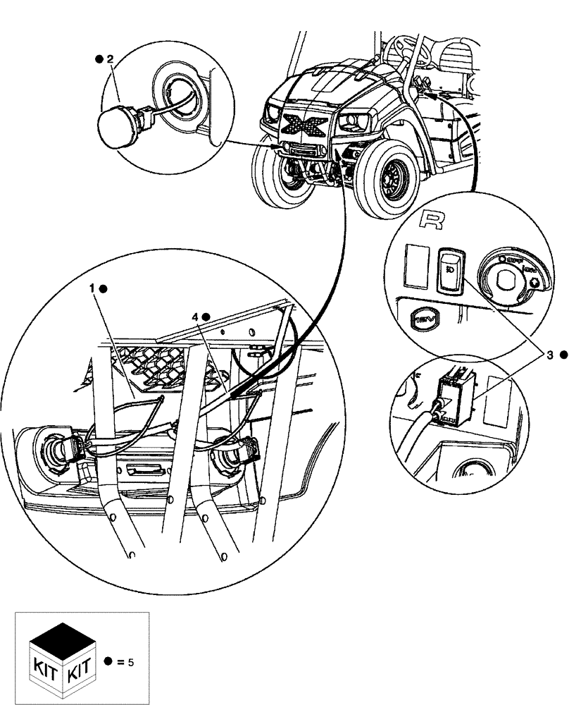 Схема запчастей Case IH SCOUT - (88.404.04) - DIA KIT, FOG LIGHT (88) - ACCESSORIES