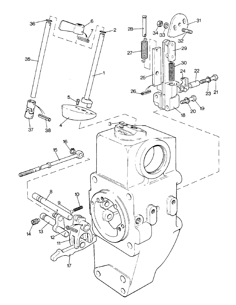 Схема запчастей Case IH 1690 - (K08-1) - CONTROL MECHANISM (07) - HYDRAULICS