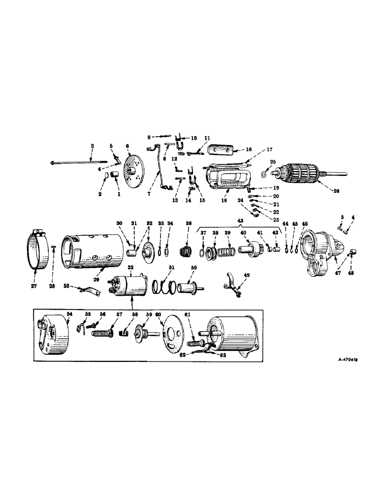 Схема запчастей Case IH 340 - (077) - ELECTRICAL SYSTEM, CRANKING MOTOR, DELCO-REMY, INTERNATIONAL 340 DIESEL Lubrication System