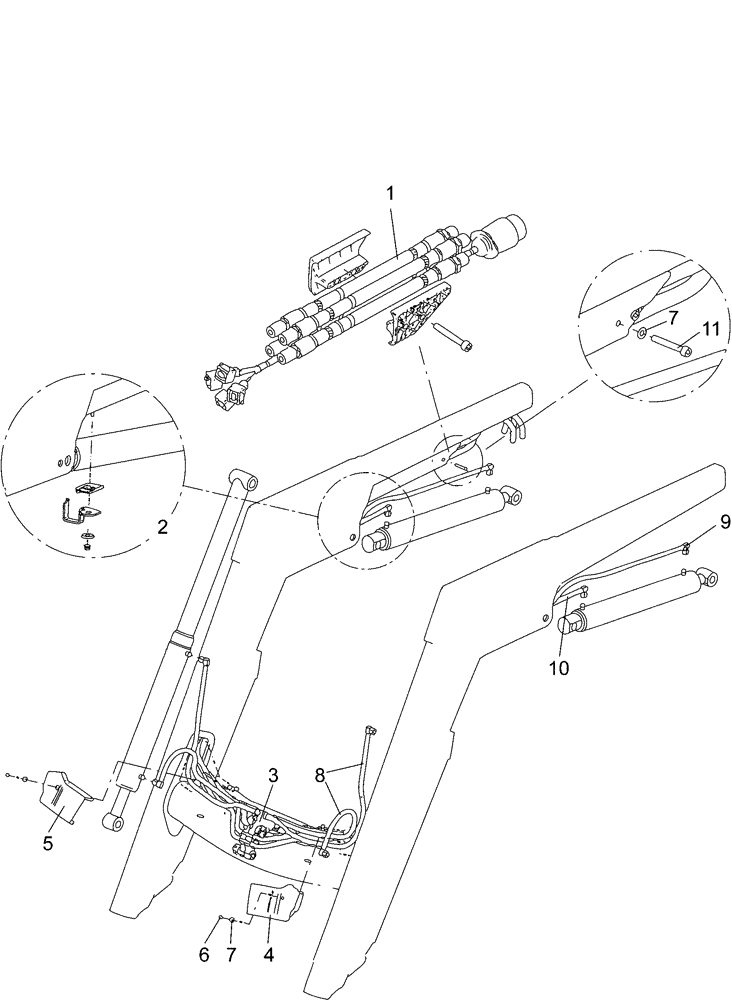 Схема запчастей Case IH LX760 - (35.100.AR[09]) - LOADER ARM HYDRAULICS - MSL (35) - HYDRAULIC SYSTEMS