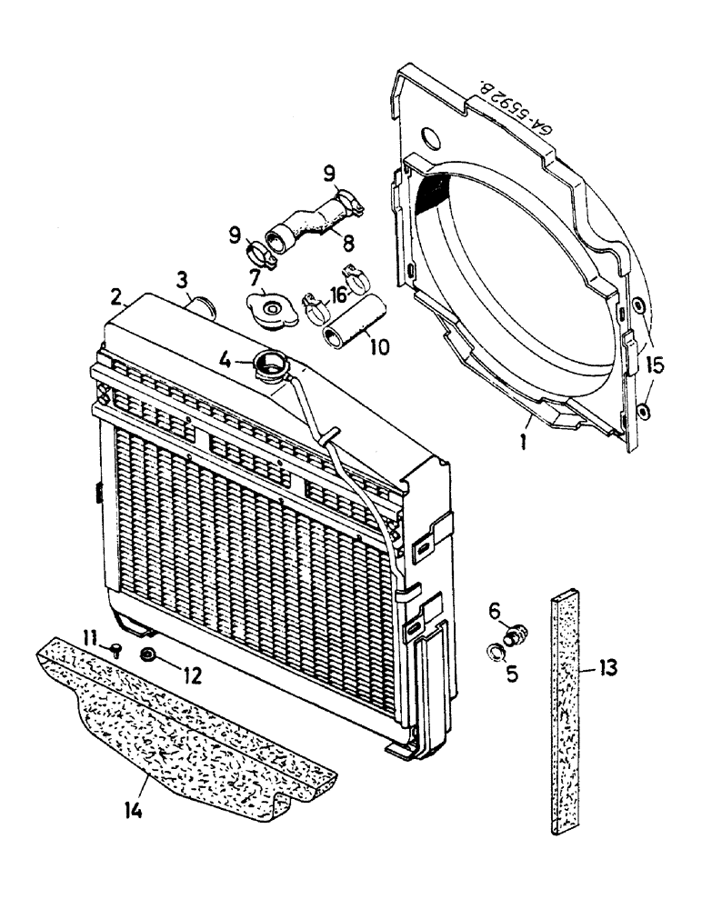 Схема запчастей Case IH 533 - (06-02) - RADIATOR Cooling