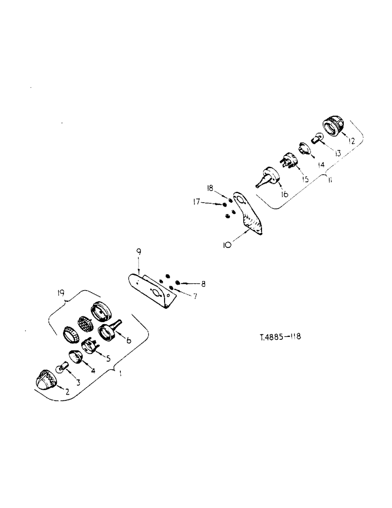 Схема запчастей Case IH 434 - (7-22) - LAMPS, SIDE AND REAR, HI-CLEAR - HIGH CLEARANCE (04) - ELECTRICAL SYSTEMS