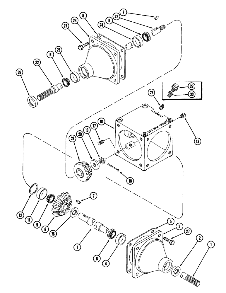 Схема запчастей Case IH 3440 - (12) - GEARBOX 