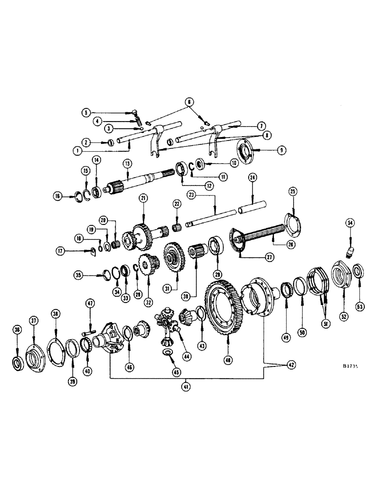 Схема запчастей Case IH 960 - (294) - TRANSMISSION - GRAIN COMBINE, SHIFTER FORKS AND SHAFTS (21) - TRANSMISSION