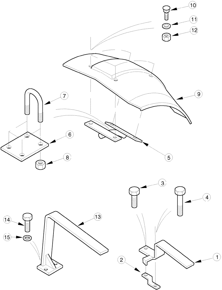 Схема запчастей Case IH CX70 - (09-05) - FRONT SPLASH SHIELDS (09) - CHASSIS/ATTACHMENTS