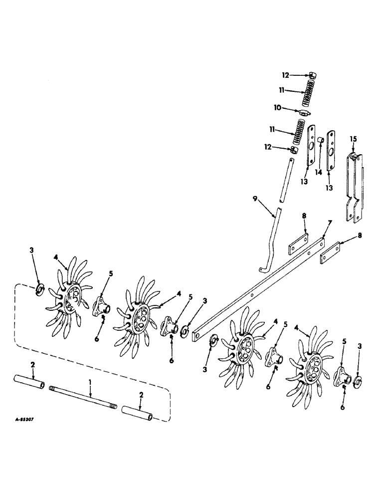 Схема запчастей Case IH 470 - (AA-5) - ROTARY WEEDER ATTACHMENT 