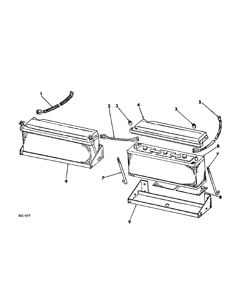 Схема запчастей Case IH 375 - (G-15) - ELECTRICAL SYSTEM, BATTERY AND BATTERY TRAY (06) - ELECTRICAL SYSTEMS