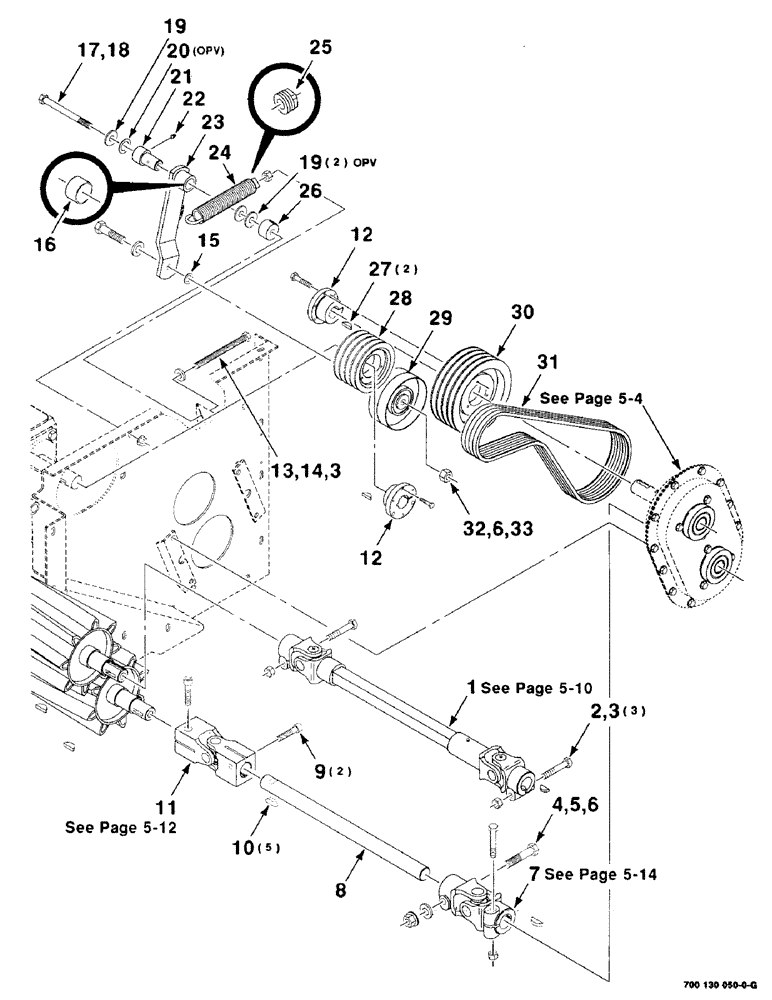 Схема запчастей Case IH 8315 - (5-02) - HAY CONDITIONER DRIVE ASSEMBLY (09) - CHASSIS