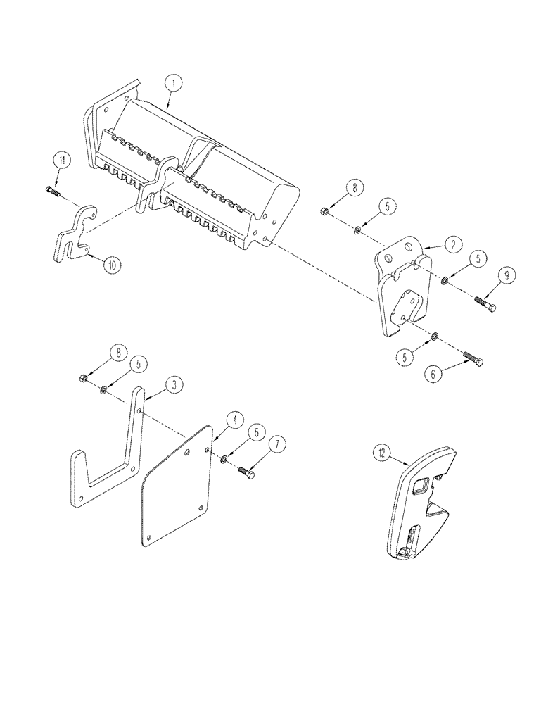 Схема запчастей Case IH STX275 - (09-47) - WEIGHTS - REAR FRAME (09) - CHASSIS