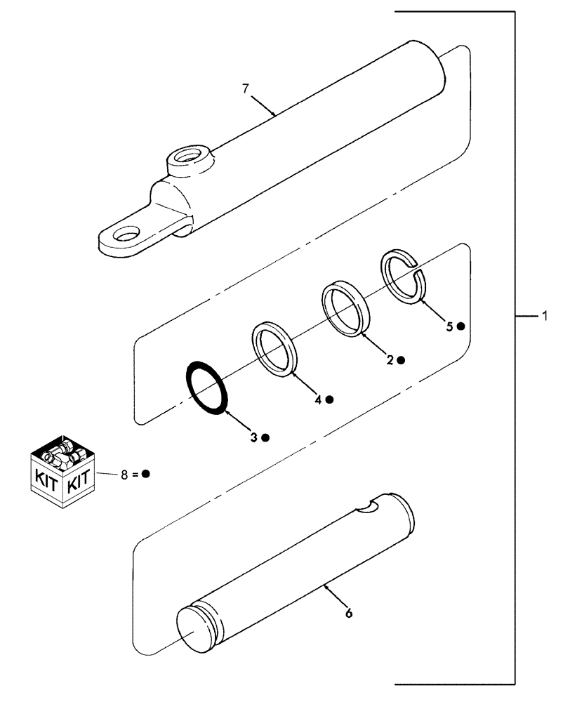 Схема запчастей Case IH SBX550 - (039[1]) - HYDRAULIC CYLINDER, 86635738, HYDRAULIC DOOR KIT (35) - HYDRAULIC SYSTEMS