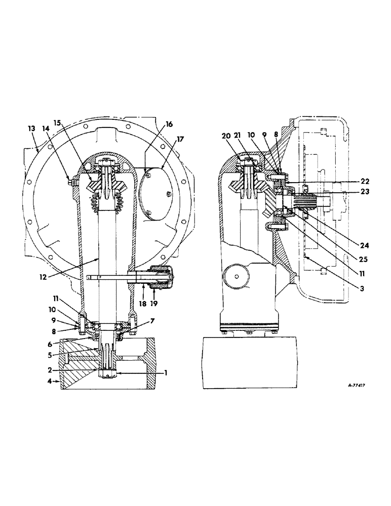 Схема запчастей Case IH 57 - (A-76) - BELT PULLEY GEAR REDUCTION DRIVE UNIT 