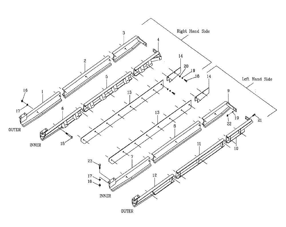 Схема запчастей Case IH 7700 - (A10[02]) - CHAIN GUIDES AND GUARDS {TRACK FRAME} Mainframe & Functioning Components