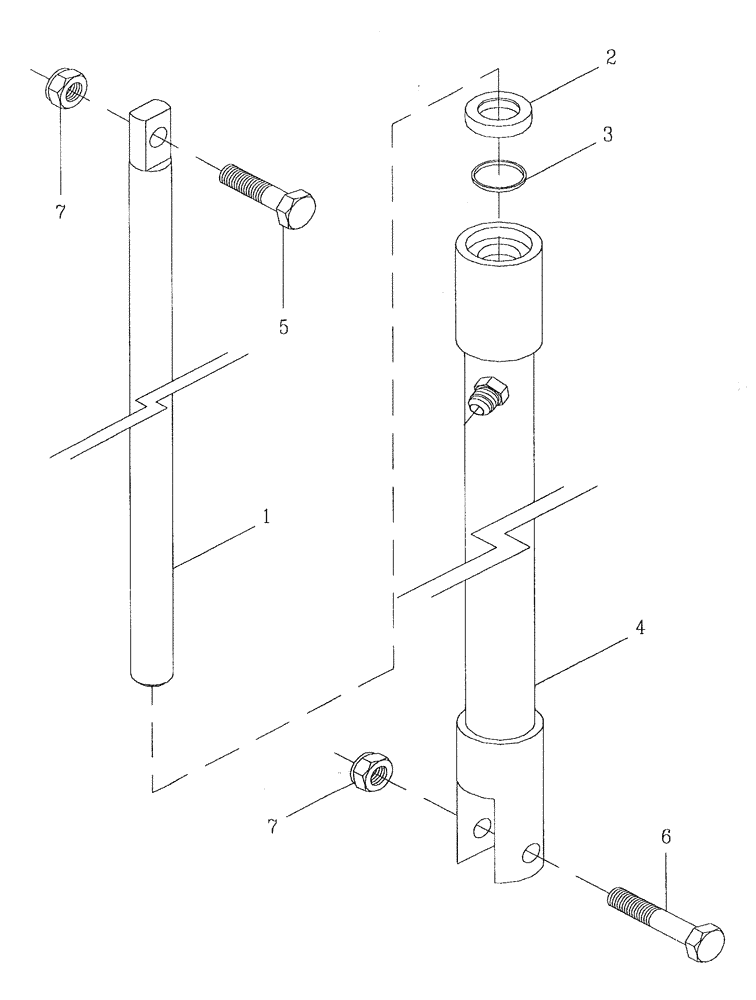 Схема запчастей Case IH 7700 - (B02[12]) - HYDRAULIC CYLINDER {HEIGHT INDICATOR} Hydraulic Components & Circuits