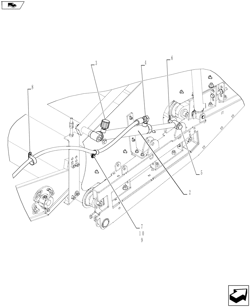 Схема запчастей Case IH 3016 - (88.035.01[03]) - DIA KIT, IN CAB HYDRAULIC FLOATATION,CYLINDER HYDRAULICS (88) - ACCESSORIES