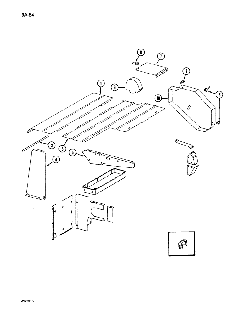 Схема запчастей Case IH 781 - (9A-084) - FRAME SHIELDING (12) - CHASSIS