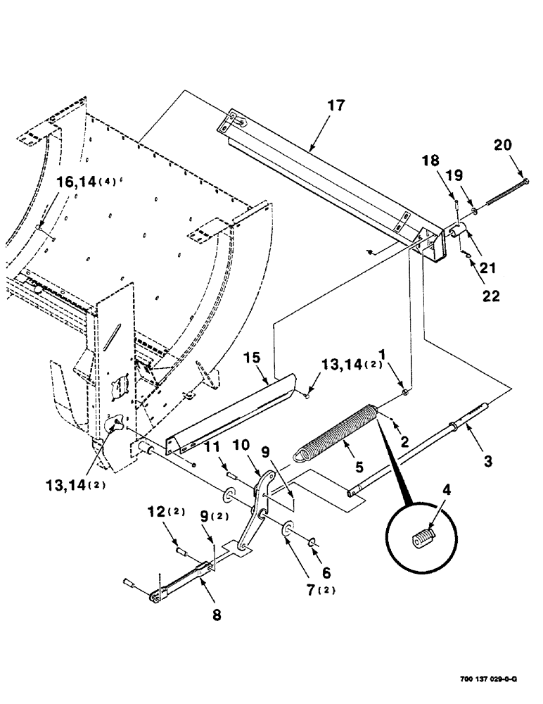 Схема запчастей Case IH 8585 - (3-06) - PICKUP FLOTATION ASSEMBLY Pickup