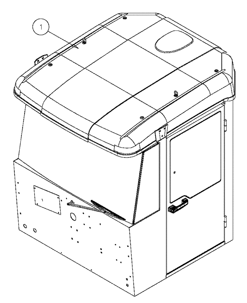 Схема запчастей Case IH FLX3330B - (01-021) - CAB ROOF (10) - CAB