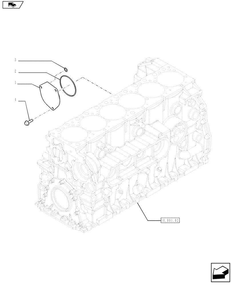 Схема запчастей Case IH 635 - (10.114.01) - BELT PULLEY DRIVE & COVER (10) - ENGINE