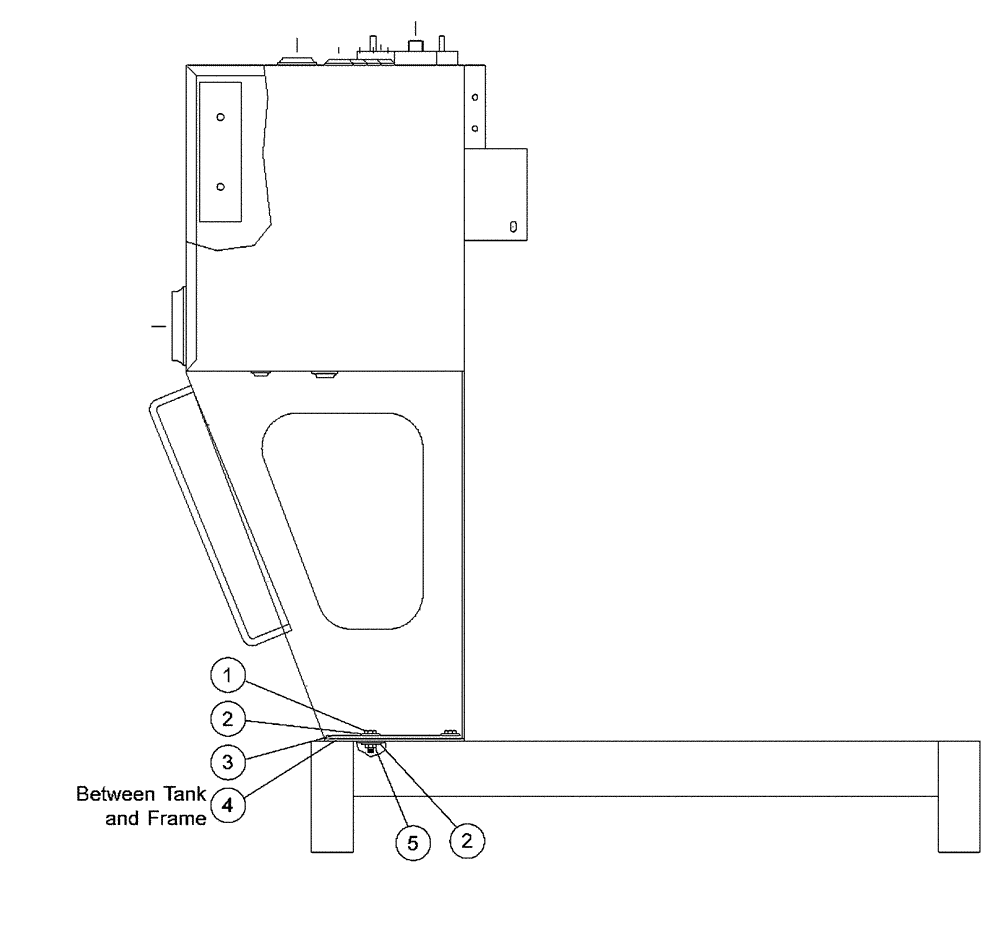 Схема запчастей Case IH PATRIOT WT - (04-008) - OIL TANK MOUNTING Suspension & Frame