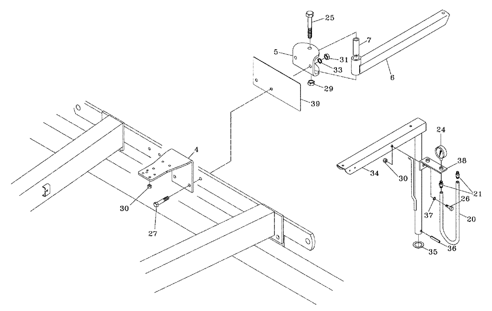 Схема запчастей Case IH NPX5300 - (75.200.12) - B-9500 REGULATOR MOUNTING (09) - CHASSIS/ATTACHMENTS