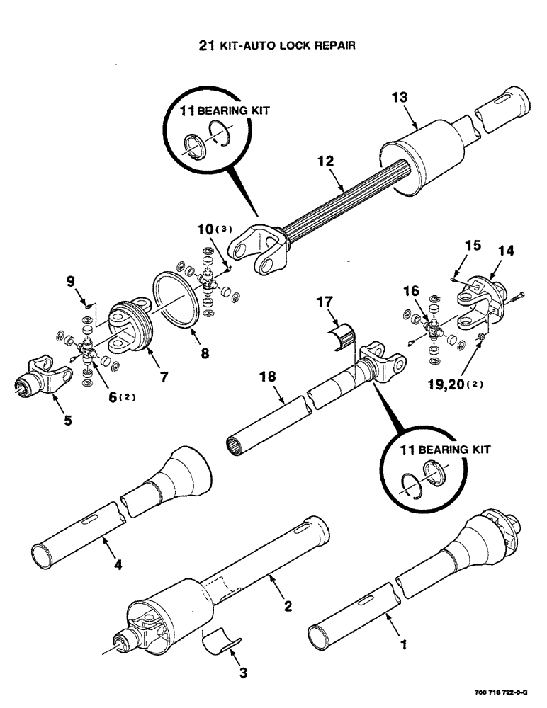 Схема запчастей Case IH RS551 - (2-03) - IMPLEMENT DRIVELINE ASSEMBLY, 1000 RPM Driveline