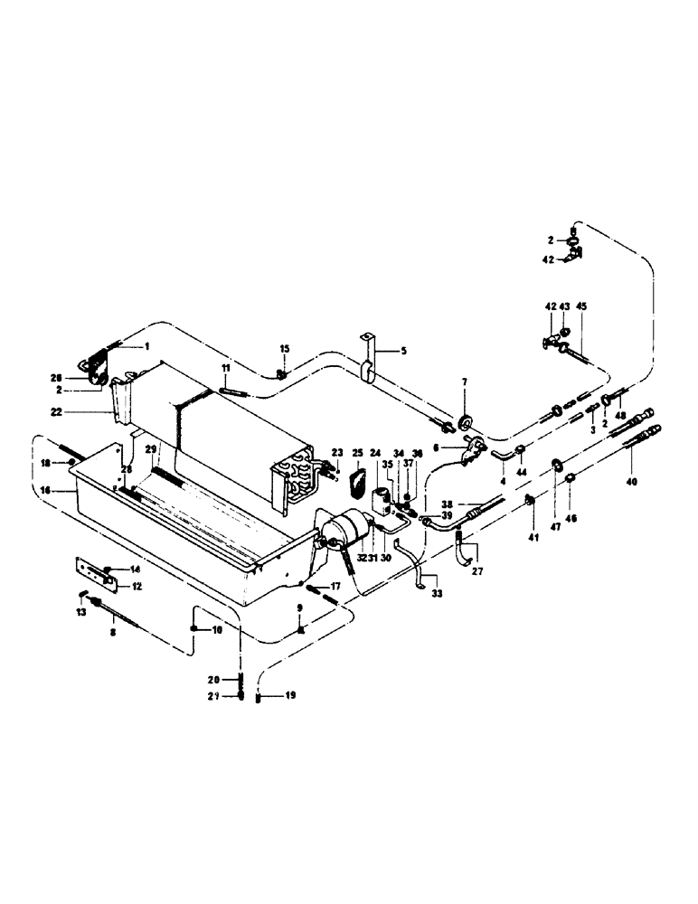 Схема запчастей Case IH 1460 - (13-042) - COMBINED EVAPORATOR/HEATER CORE (05) - SUPERSTRUCTURE