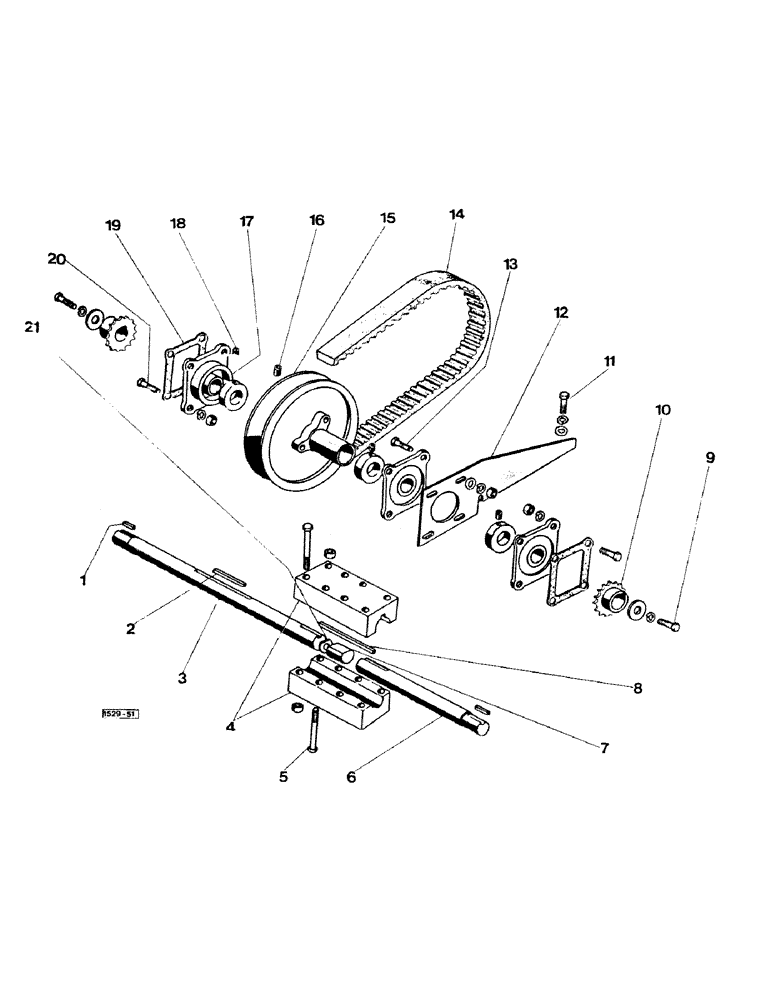 Схема запчастей Case IH 1529 - (052) - JACKSHAFT 