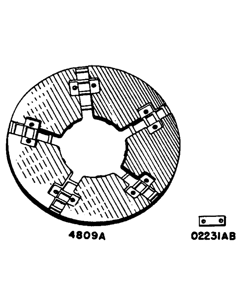 Схема запчастей Case IH D-SERIES - (126) - WEIGHTS FOR STEEL FRONT WHEELS, MODEL "D" TRACTOR (06) - POWER TRAIN