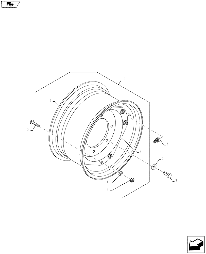 Схема запчастей Case IH FARMALL 65A - (44.511.03) - REAR WHEELS (44) - WHEELS