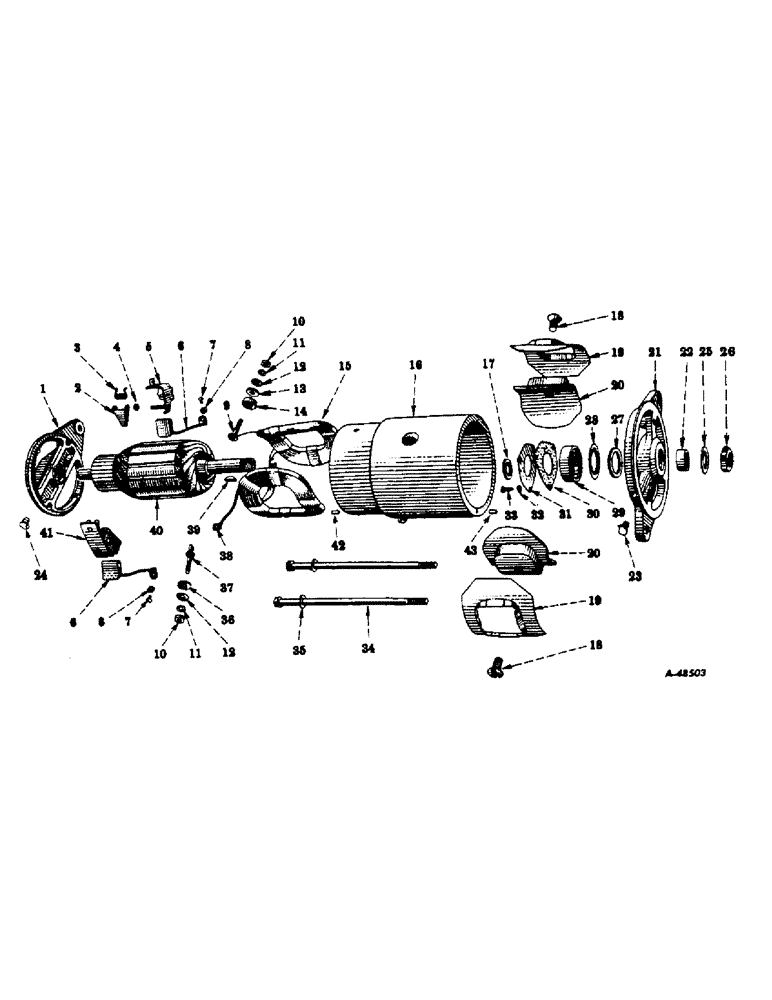 Схема запчастей Case IH 300 - (097) - ELECTRICAL SYSTEM, CARBURETED ENGINE, GENERATOR, DELCO-REMY, 12 VOLT (06) - ELECTRICAL SYSTEMS