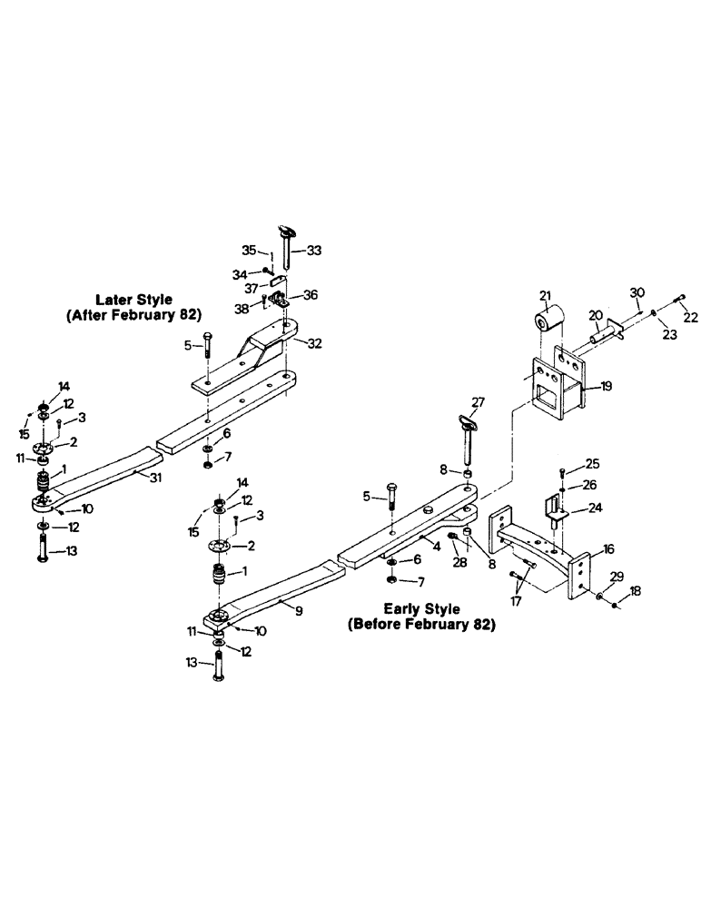 Схема запчастей Case IH PTA297 - (06-08) - DRAWBAR & MOUNTING (12) - FRAME