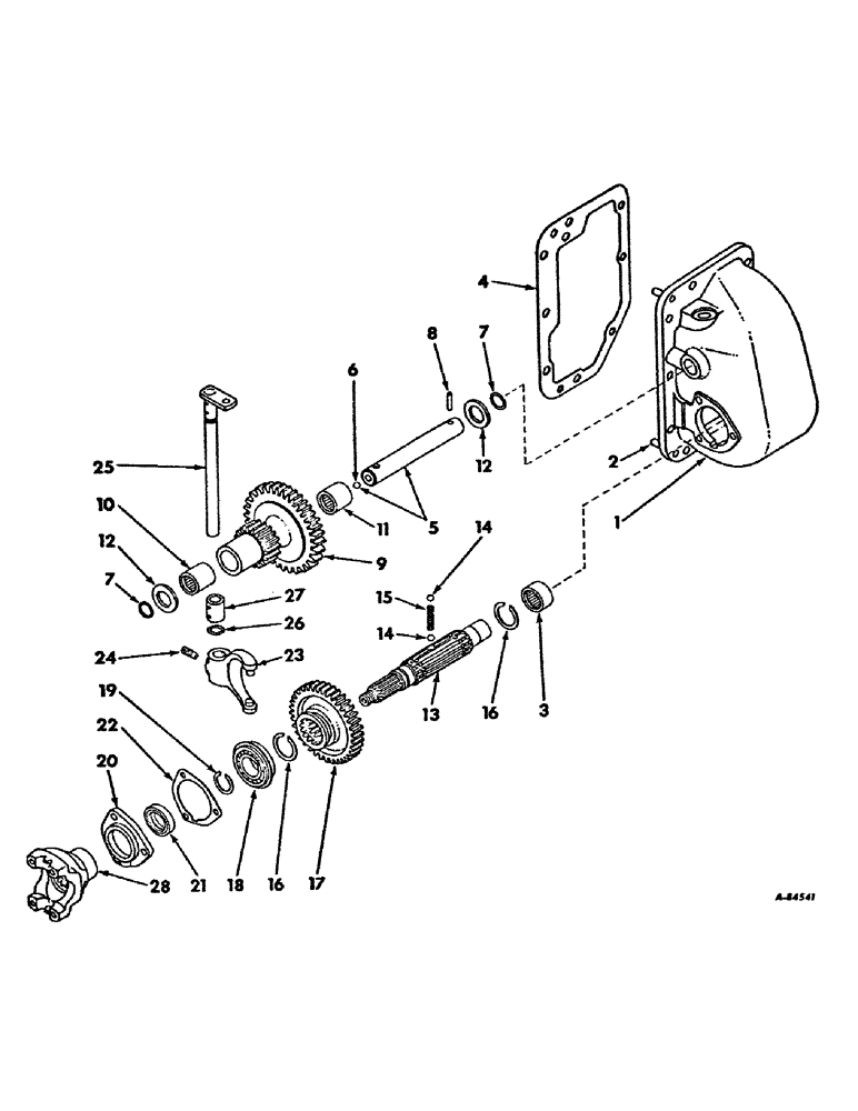 Схема запчастей Case IH 986 - (07-49) - DRIVE TRAIN, TRANSFER CASE, AMERICAN COLEMAN, TRACTORS WITH ALL WHEEL DRIVE (04) - Drive Train