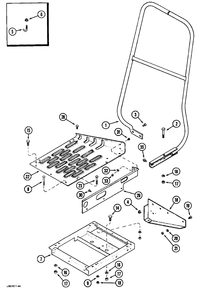 Схема запчастей Case IH 1822 - (9E-34) - PLATFORM EXTENSION (12) - CHASSIS