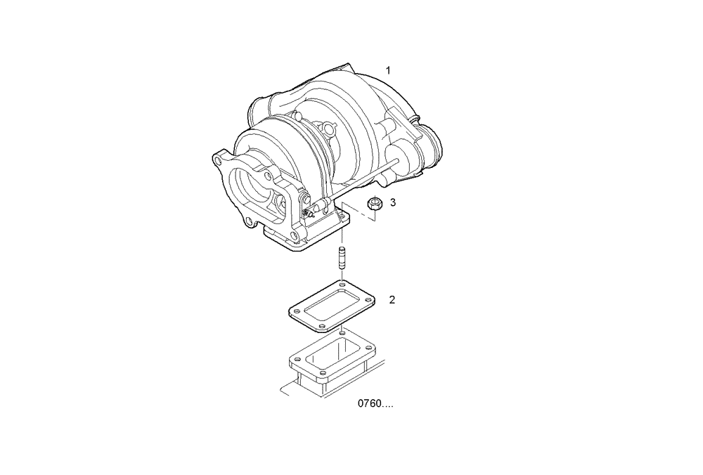 Схема запчастей Case IH F4CE0354C D601 - (2400.196) - TURBOCHARGER 