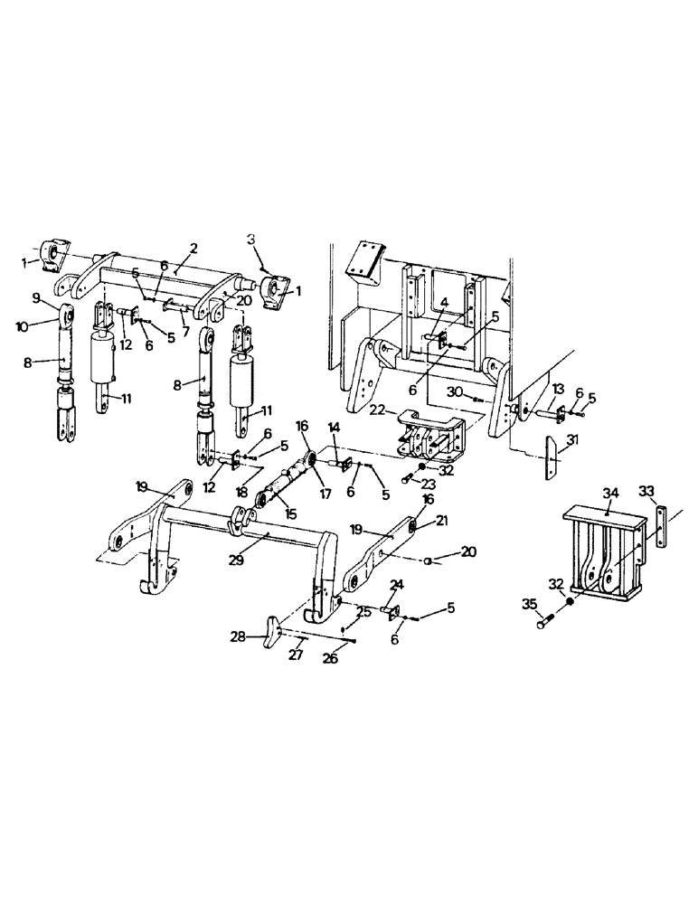 Схема запчастей Case IH PTA297 - (11-01) - THREE POINT HITCH Options & Miscellaneous