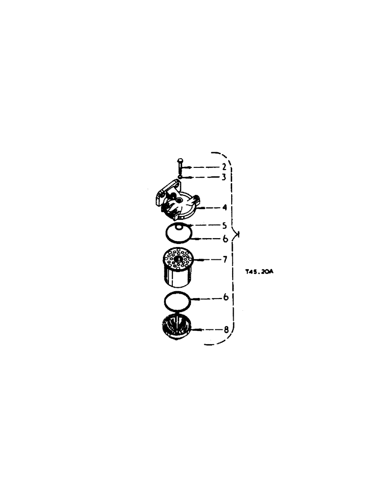 Схема запчастей Case IH 354 - (1-11) - DIESEL ENGINE, FUEL FILTER ASSEMBLY (01) - ENGINE