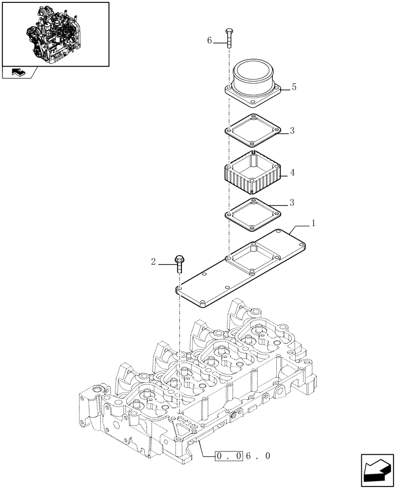 Схема запчастей Case IH FARMALL 95 - (0.07.1) - INTAKE MANIFOLD (01) - ENGINE