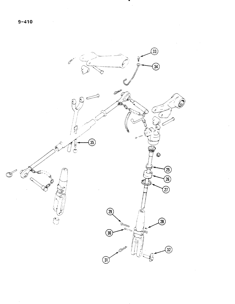 Схема запчастей Case IH 485 - (9-410) - THREE POINT HITCH (CONTD) (09) - CHASSIS/ATTACHMENTS