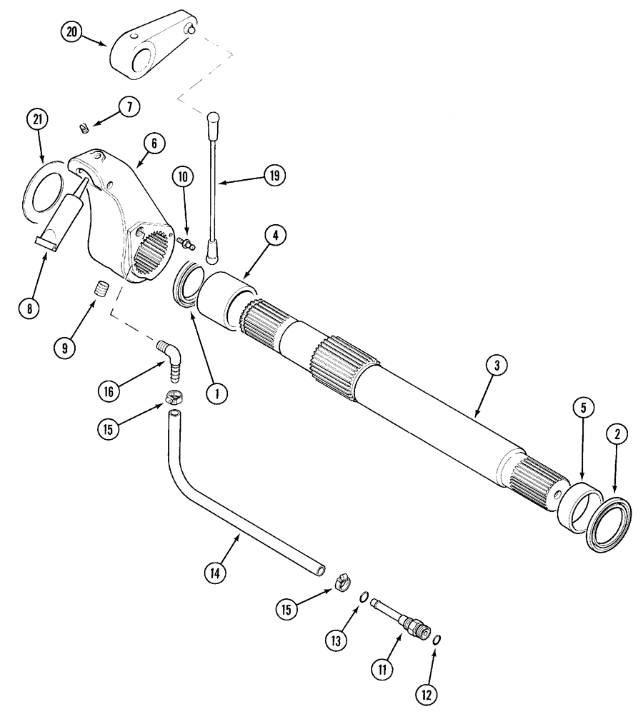 Схема запчастей Case IH 5240 - (9-002) - HITCH, ROCKSHAFT AND ARM (09) - CHASSIS/ATTACHMENTS