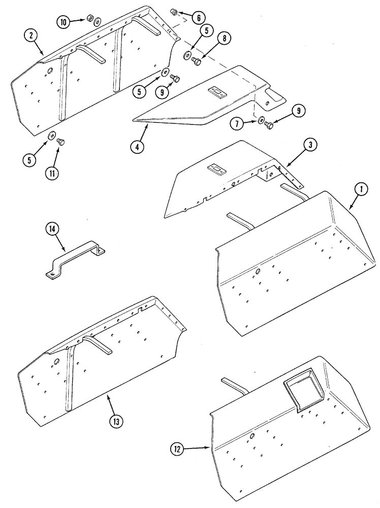 Схема запчастей Case IH 5220 - (9-124) - FENDERS AND EXTENSIONS, REAR, NON CAB (09) - CHASSIS/ATTACHMENTS