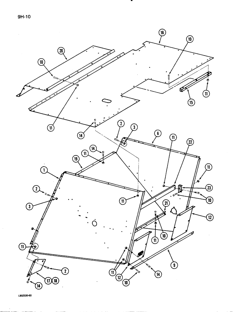 Схема запчастей Case IH 1620 - (9H-10) - SEPARATOR HOOD (12) - CHASSIS