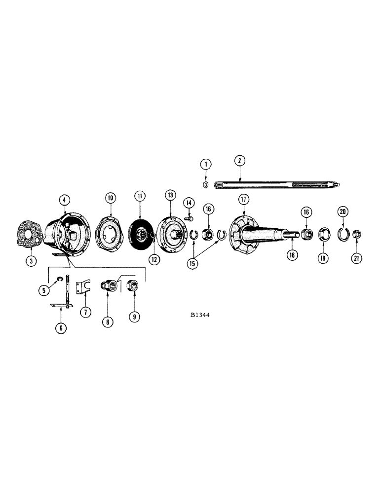 Схема запчастей Case IH 1010 - (258[A]) - CLUTCH SHAFT AND HOUSING (18) - CLUTCH