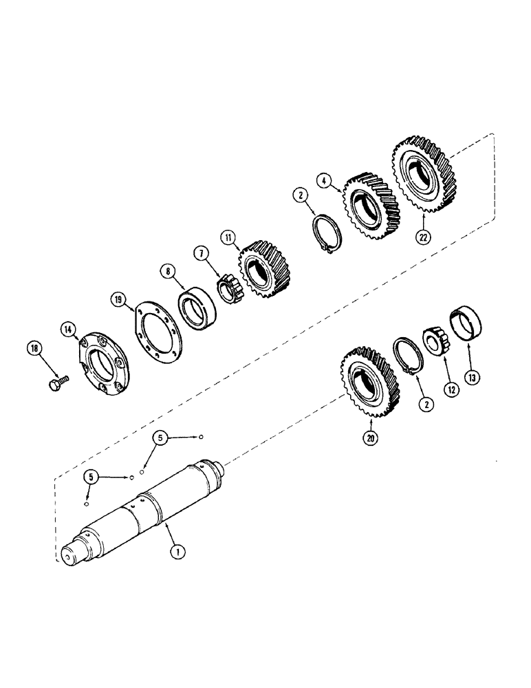 Схема запчастей Case IH 8940 - (6-010) - TRANSMISSION SPEED, COUNTERSHAFT WITHOUT CREEPER (06) - POWER TRAIN