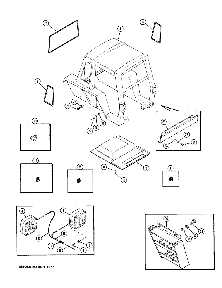 Схема запчастей Case IH 1570 - (275A) - FOUR POST PROTECTIVE FRAME, USED PRIOR TO FRAME SERIAL NUMBER 7956225 (09) - CHASSIS/ATTACHMENTS