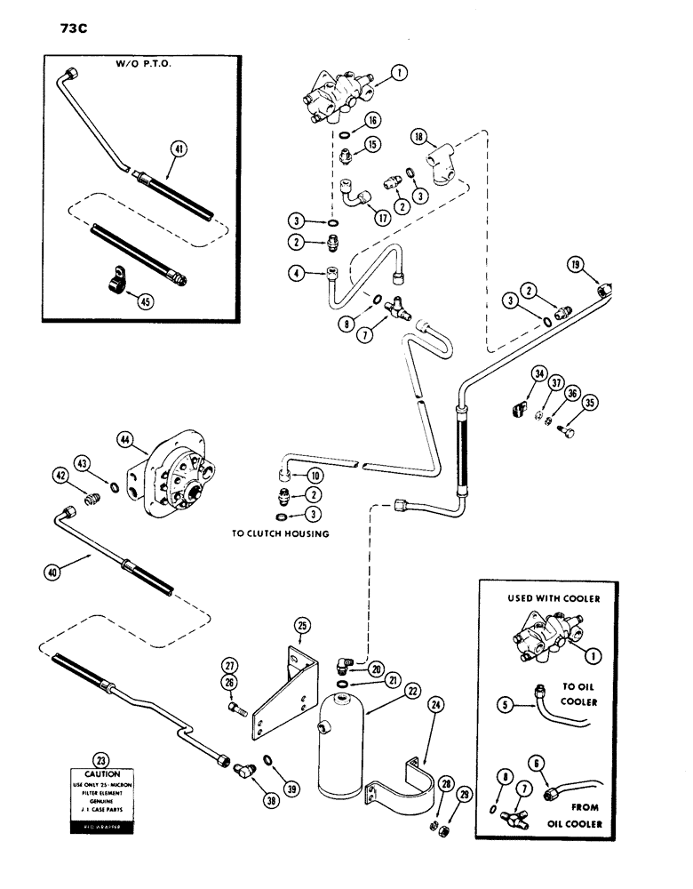 Схема запчастей Case IH 1070 - (073C) - STEERING AND BRAKE VALVE SYSTEM, HYDRAULIC BRAKES WITH MECHANICAL SHIFT 1ST USED TRAC. SN 8675001 (05) - STEERING