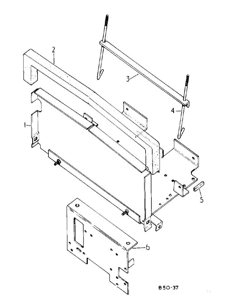 Схема запчастей Case IH 484 - (08-09) - ELECTRICAL, BATTERY TRAY (06) - ELECTRICAL