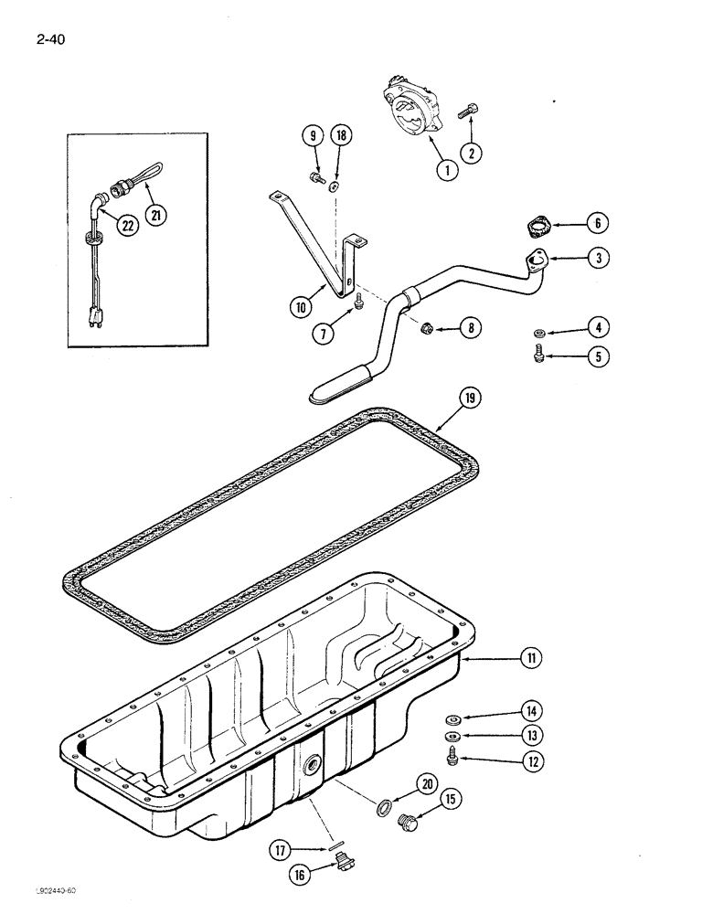 Схема запчастей Case IH 1680 - (2-040) - OIL PUMP AND OIL PAN, 6TA-830 ENGINE, OIL PAN HEATER KIT (01) - ENGINE