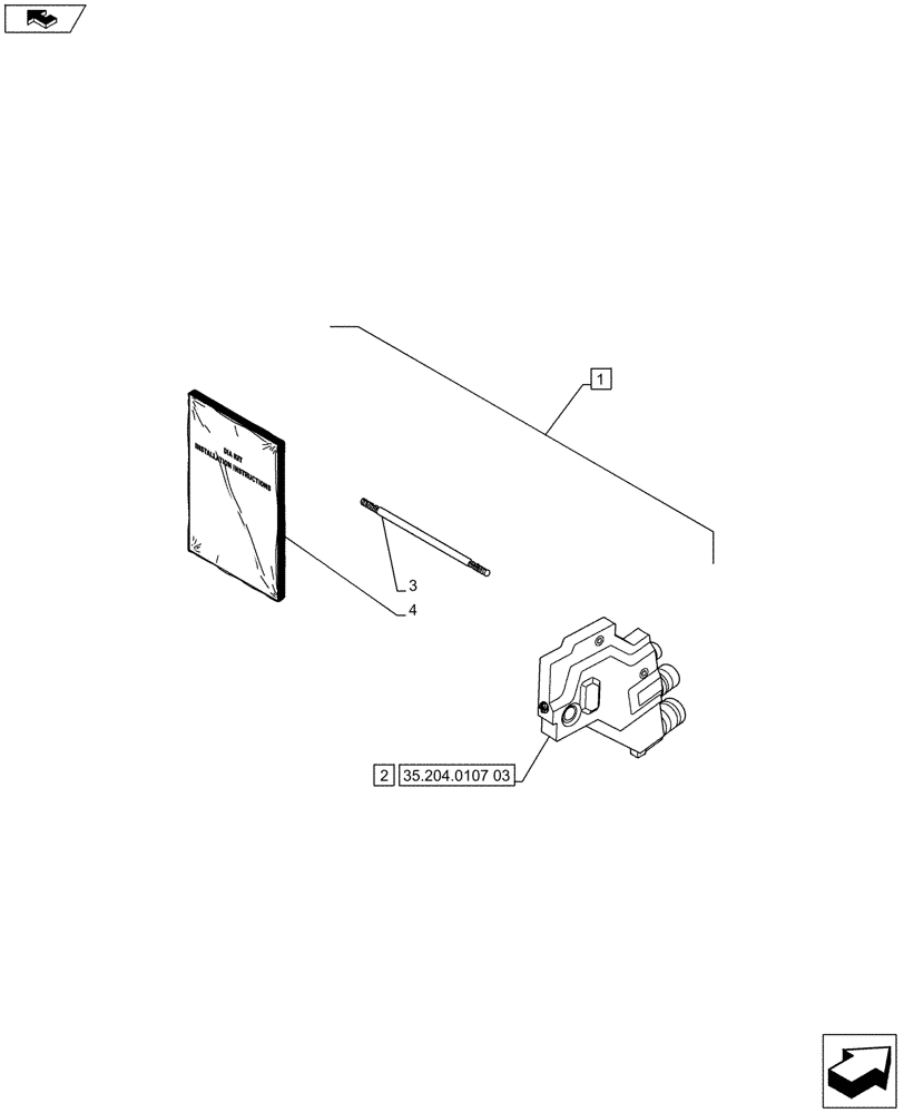 Схема запчастей Case IH PUMA 200 - (88.035.06) - DIA KIT - POWER BEYOND VALVE (88) - ACCESSORIES