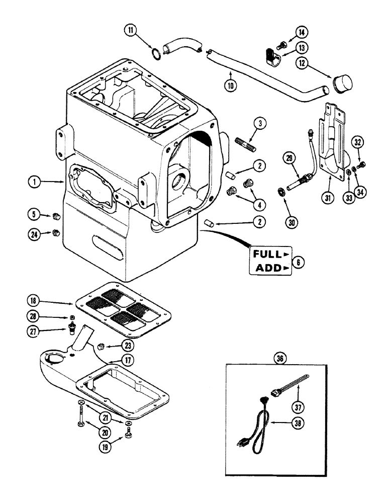 Схема запчастей Case IH 4694 - (6-142) - TRANSMISSION HOUSING (06) - POWER TRAIN