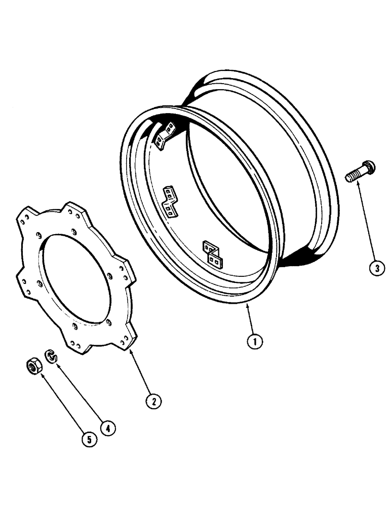 Схема запчастей Case IH 2090 - (5-206) - FRONT WHEEL, MFD TRACTORS (05) - STEERING